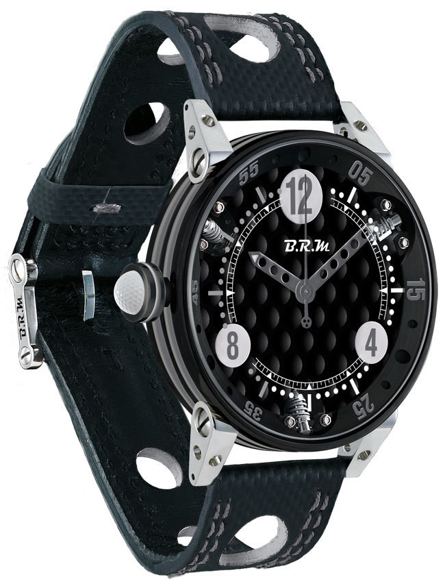 BRM 6-44 Golf Black Dial Silver watches for sale GF6-44-SA-N-AG
